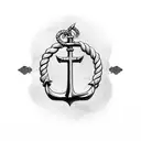 Danish flag with anchor og thor hammer tattoo design idea