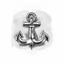 Danish flag with anchor og thor hammer tattoo design idea
