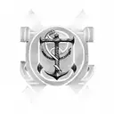Danish flag with anchor og thor hammer tattoo design idea