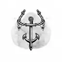 Danish flag with anchor og thor hammer tattoo design idea