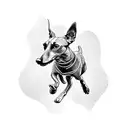 whippet running tattoo design idea