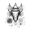 Libra and taurus combined girly tattoo design idea