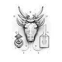 Libra and taurus combined tattoo design idea