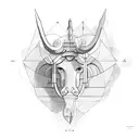 Libra and taurus combined tattoo design idea