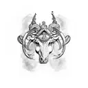 Libra and taurus combined tattoo design idea