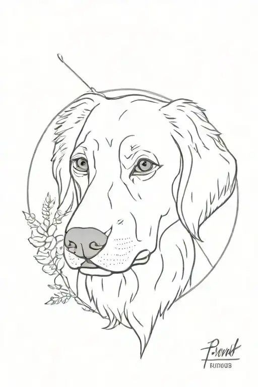 memorial piece for a pet tattoo design idea