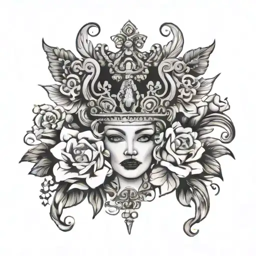bbc queen tattoo design tattoo design idea
