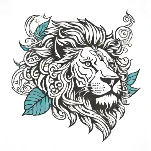 lion tattoo design idea
