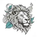 lion tattoo design idea