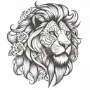 lion tattoo design idea