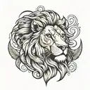 lion tattoo design idea