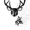 deer tattoo design idea