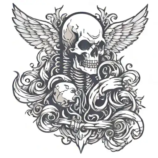 mourn tattoo design idea