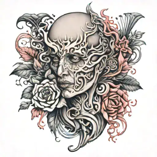 mourn tattoo design idea