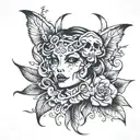 mourn tattoo design idea