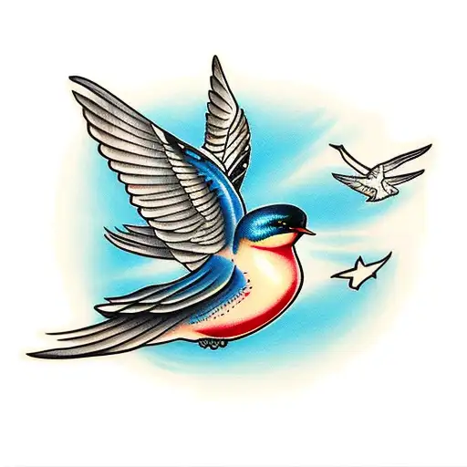 Swallow Bird tattoo design idea