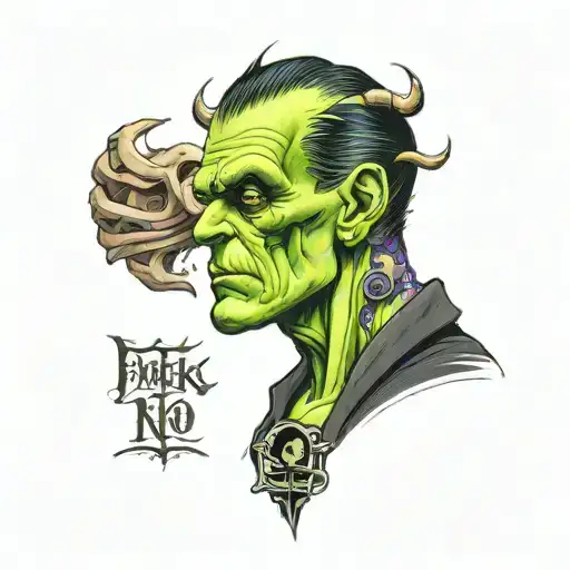Frankenstein's monster tattoo design idea
