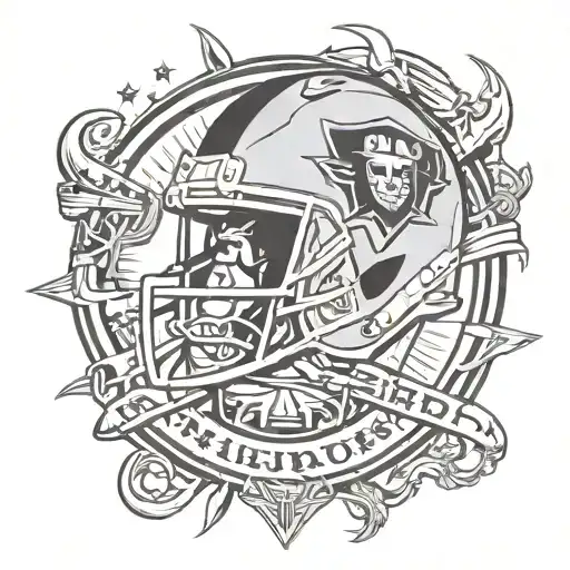 the raiders football logo tattoo design idea