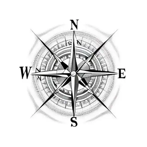 Compass in memory of Dad tattoo design idea