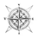 Compass in memory of Dad tattoo design idea