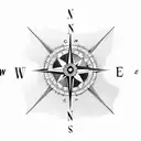 Compass in memory of Dad tattoo design idea