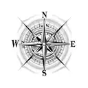 Compass in memory of Dad tattoo design idea