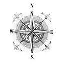 Compass in memory of Dad tattoo design idea