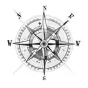 Compass in memory of Dad tattoo design idea
