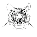 A tiger climbing a mountain symbolizing self achievement tattoo design idea