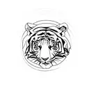 A tiger climbing a mountain symbolizing self achievement tattoo design idea