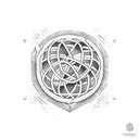 Atom  tattoo design idea