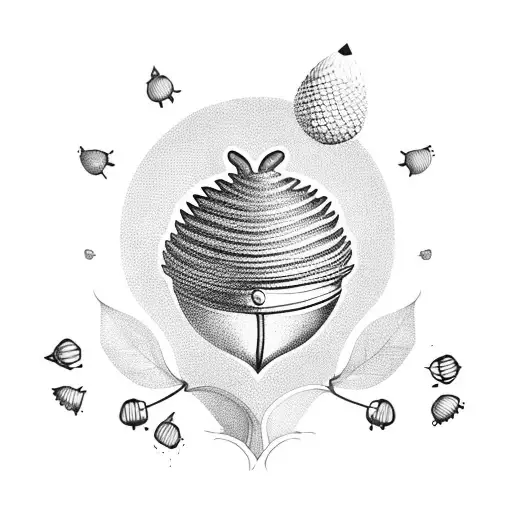 acorn tattoo design idea