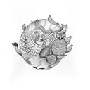 acorn tattoo design idea