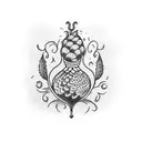 acorn tattoo design idea