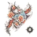 irezumi style sleeve tattoo design idea