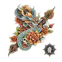 irezumi style sleeve tattoo design idea