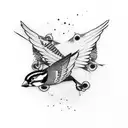 Sparrow tattoo design idea