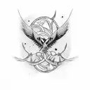 Sparrow tattoo design idea