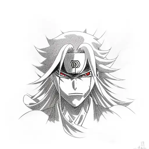 anime characters, madara, itachi, Shirohige tattoo design idea