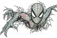 Spiderman web tattoo tattoo design idea