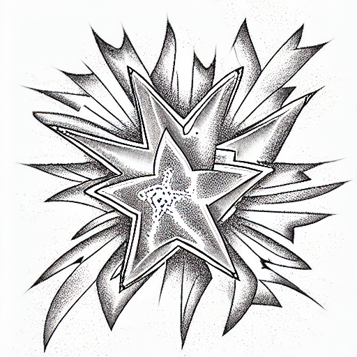 sea mountain stars computer code tattoo design idea