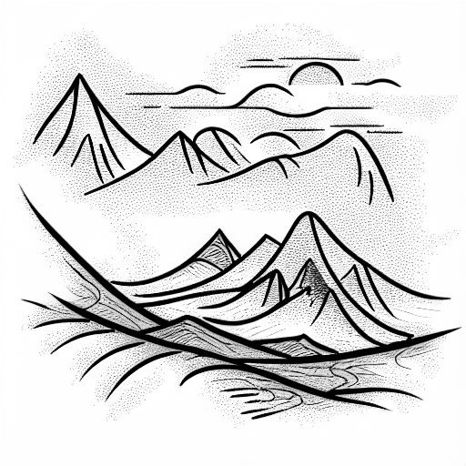 Mountain Scene tattoo design idea