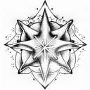 sea mountain stars computer code tattoo design idea