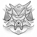 mountain sea man tattoo design idea