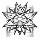 sea mountain stars computer code tattoo design idea