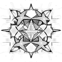 sea mountain stars computer code tattoo design idea