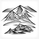 Mountain Scene tattoo design idea