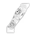 Lion rose and clock tattoo design idea