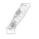 Lion rose and clock tattoo design idea
