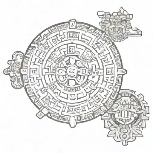 Mayan calendar tattoo design idea